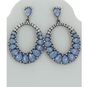 Gorgeous periwinkle blue/mint statement earrings